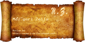 Mágeri Zella névjegykártya